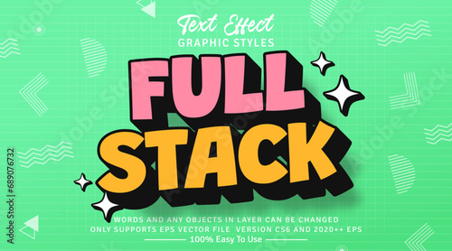Full Stack 3d Text Style Effect