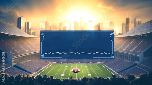 Banner for Super Bowl Sunday soccer event announcement 