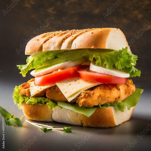 Chicken Sandwich Isolated