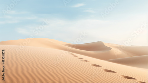 Minimalist Desert Landscape  Close-Up View