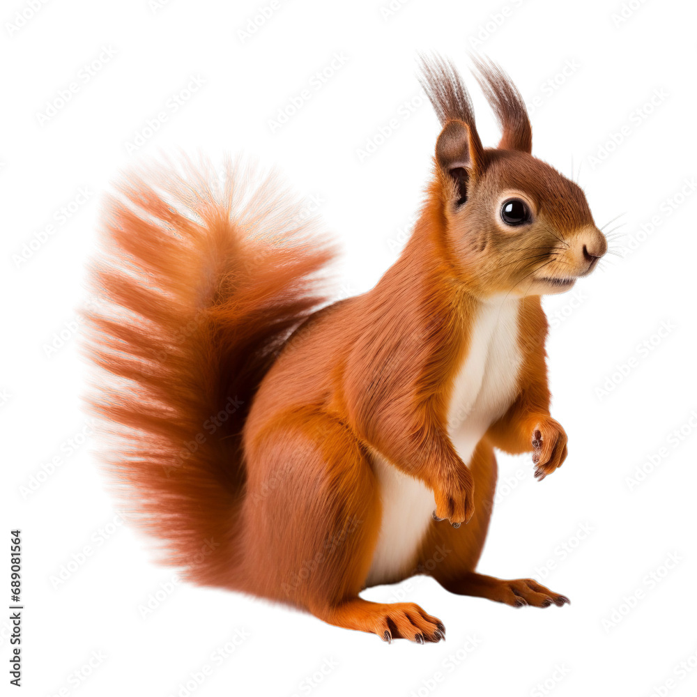 Red Squirrel Standing on Hind Legs on a transparent background PNG Red Squirrel Standing on Hind Legs on a transparent background PNG