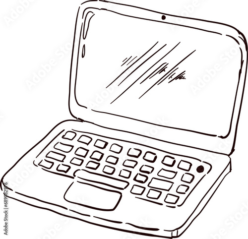 laptop hand drawn