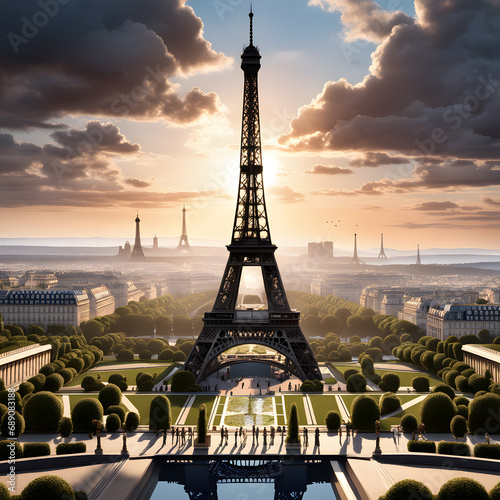 Eiffel Tower, AI-generatet