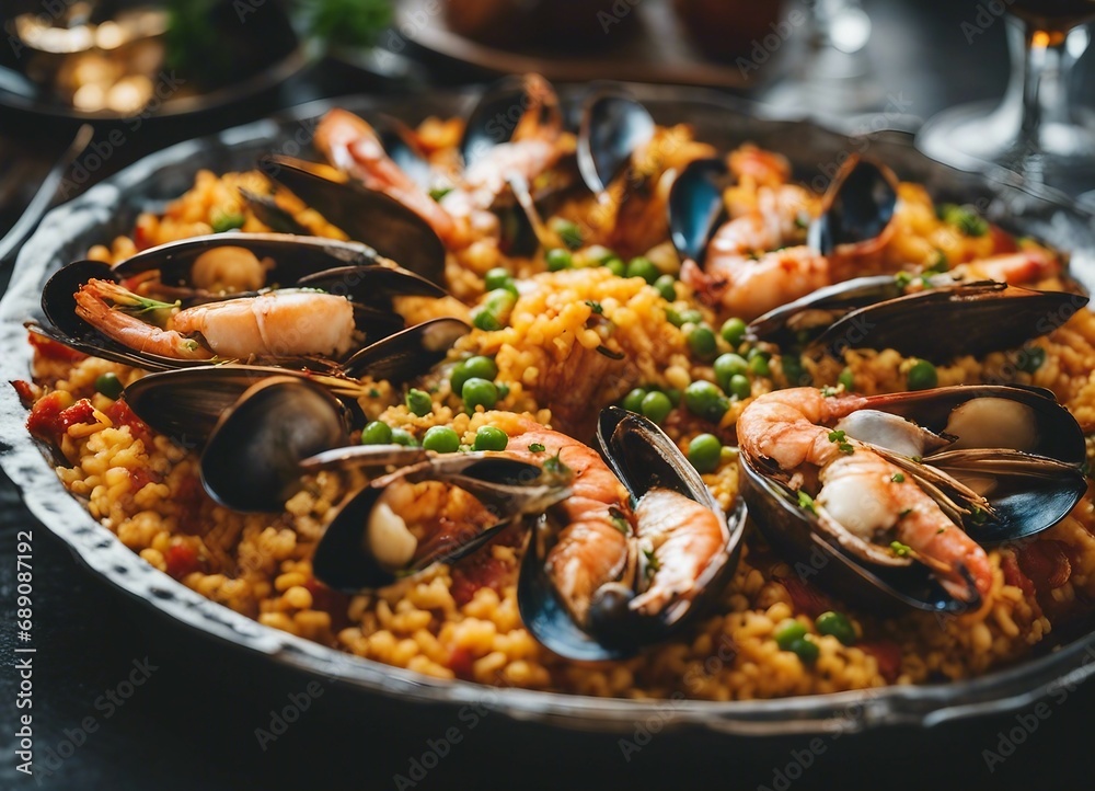 Traditional spanish seafood paella
Traditional spanish seafood paella