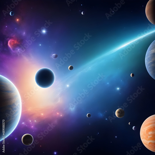 Space or planets universe cosmic abstract background. Creative space. Copy space.