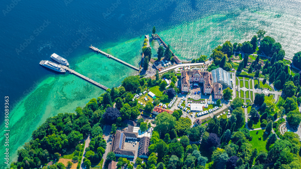 Insel Mainau am Bodensee von Oben