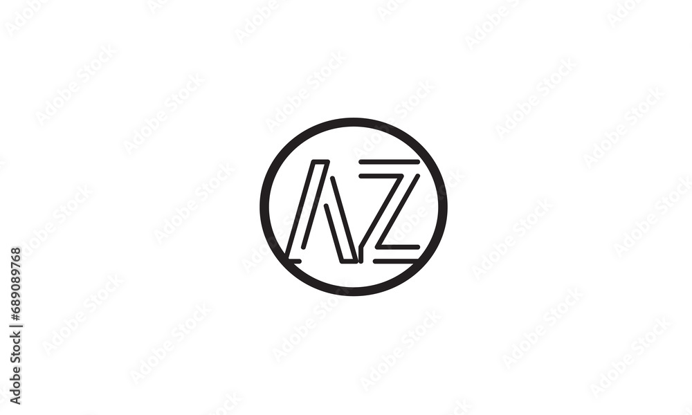 AZ, ZA , A ,Z, Abstract Letters Logo Monogram AZ, ZA , A ,Z, Abstract Letters Logo Monogram