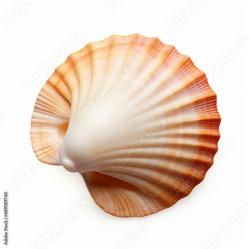 Seashell isolated on white or white background, Generative AI