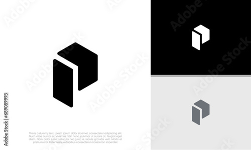 Initials P logo design. Initial Letter Logo.	
