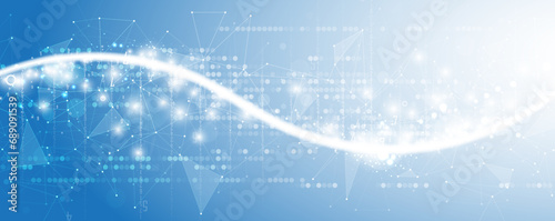 Abstract DNA technology. Science medical concept. Futuristic background.  Wireframe molecules structure