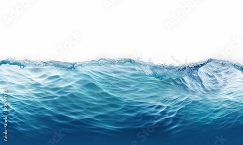 ocean water surface , isolated on white background cutout, Generative AI