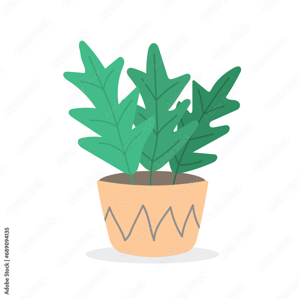 Fototapeta premium pastel color decorative plant vector