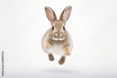 A rabbit jumping up into the air © Golib Tolibov