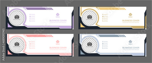 The layout of the banner, cover, poster, poster. A set of templates in an abstract style with space for a photo or illustration