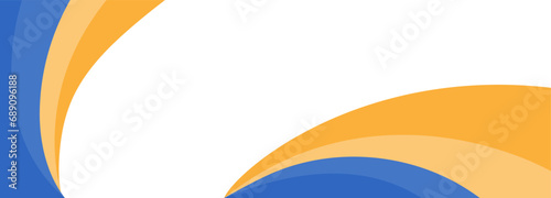 Color wave. Blue and orange dynamic shapes. Template for banners, covers, posters, flyers and creative ideas