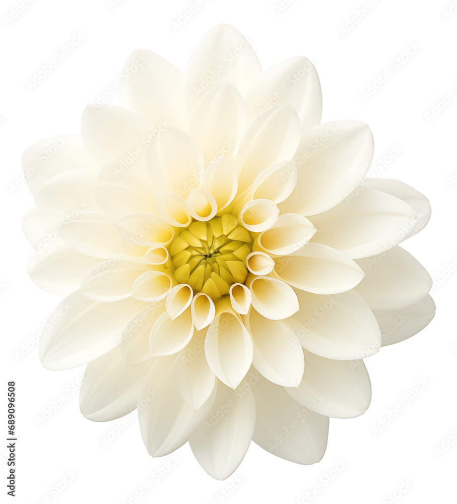 beautiful dahlia flower isolated on white