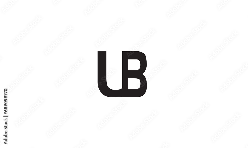 UB, UB, U, B Abstract Letters Logo Monogram UB, UB, U, B Abstract Letters Logo Monogram