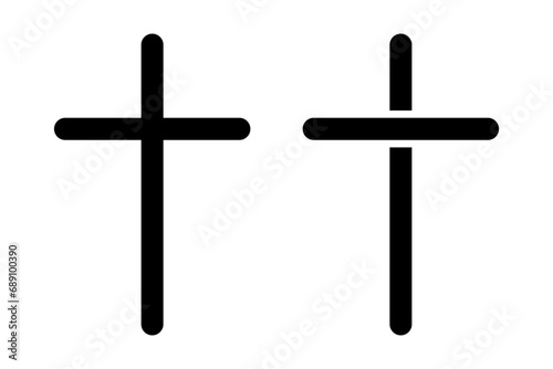 Cross icon set simple design