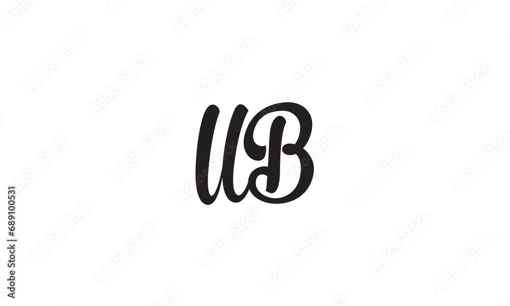 UB, UB, U, B Abstract Letters Logo Monogram	