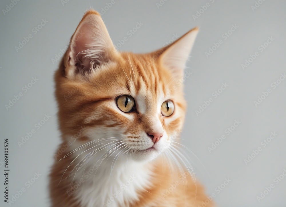 portrait of lovely orange kitty, white background
portrait of lovely orange kitty, white background