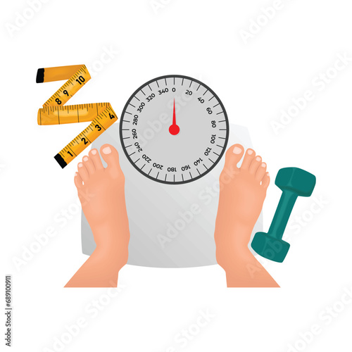 body weight scale illustration