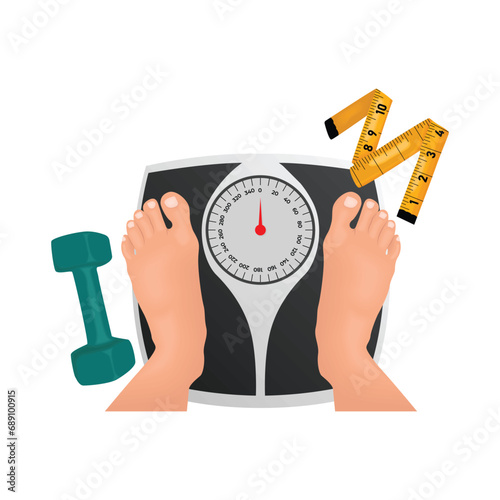 body weight scale illustration