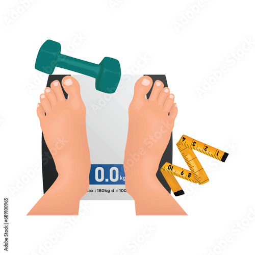 body weight scale illustration