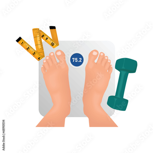 body weight scale illustration