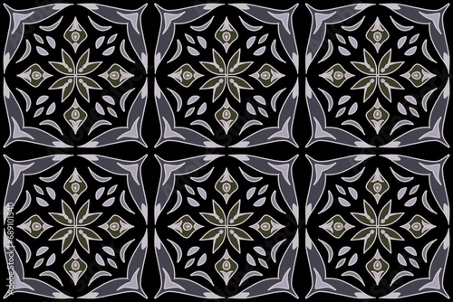 Decorative seamless pattern.  A pattern of tiles