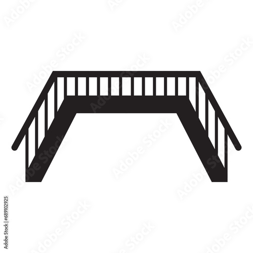 overpass stairs icon design vector isolated