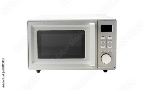 Analog Microwave oven isolated on a transparent background.