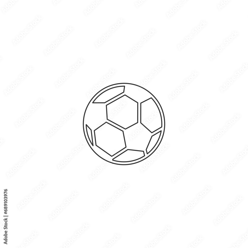 Football icon isolated on white. Vector Football icon isolated on white. Vector