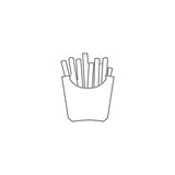 French fries icon. Vector concept illustration for design