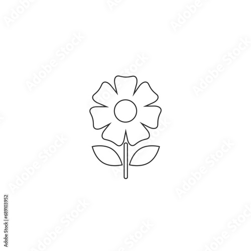 Flower vector icon in flat