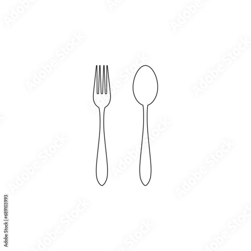 Fork and knife icon vector. Eat symbol. Vector