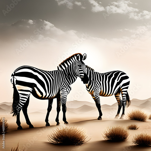 zebra herd  AI-generatet