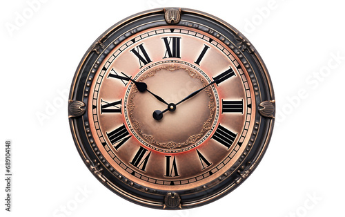 wall clock isolated on a transparent background.