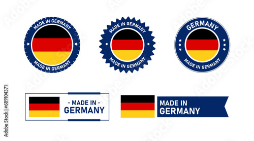 Germany flag, Made in Germany. Tag, Seal, Stamp, Flag, Icon vector