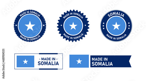 Somalia flag, Made in Somalia. Tag, Seal, Stamp, Flag, Icon vector