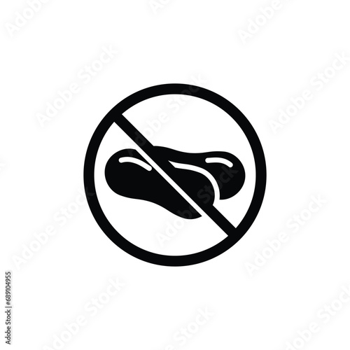 no peanut icon vector peanut 
 allergy sign