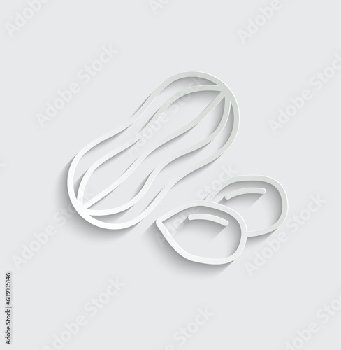 peanut icon vector nut icon