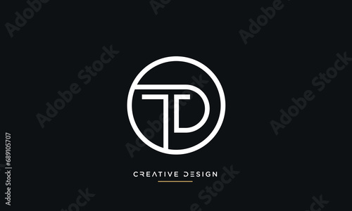 TD or DT Alphabet letters logo monogram photo