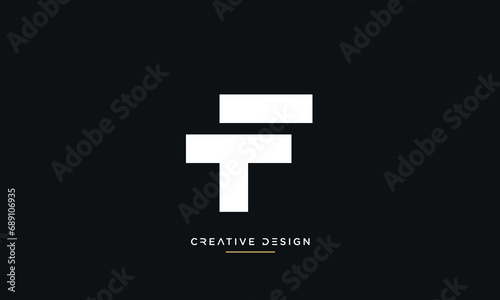 TF or FT Alphabet letters logo monogram