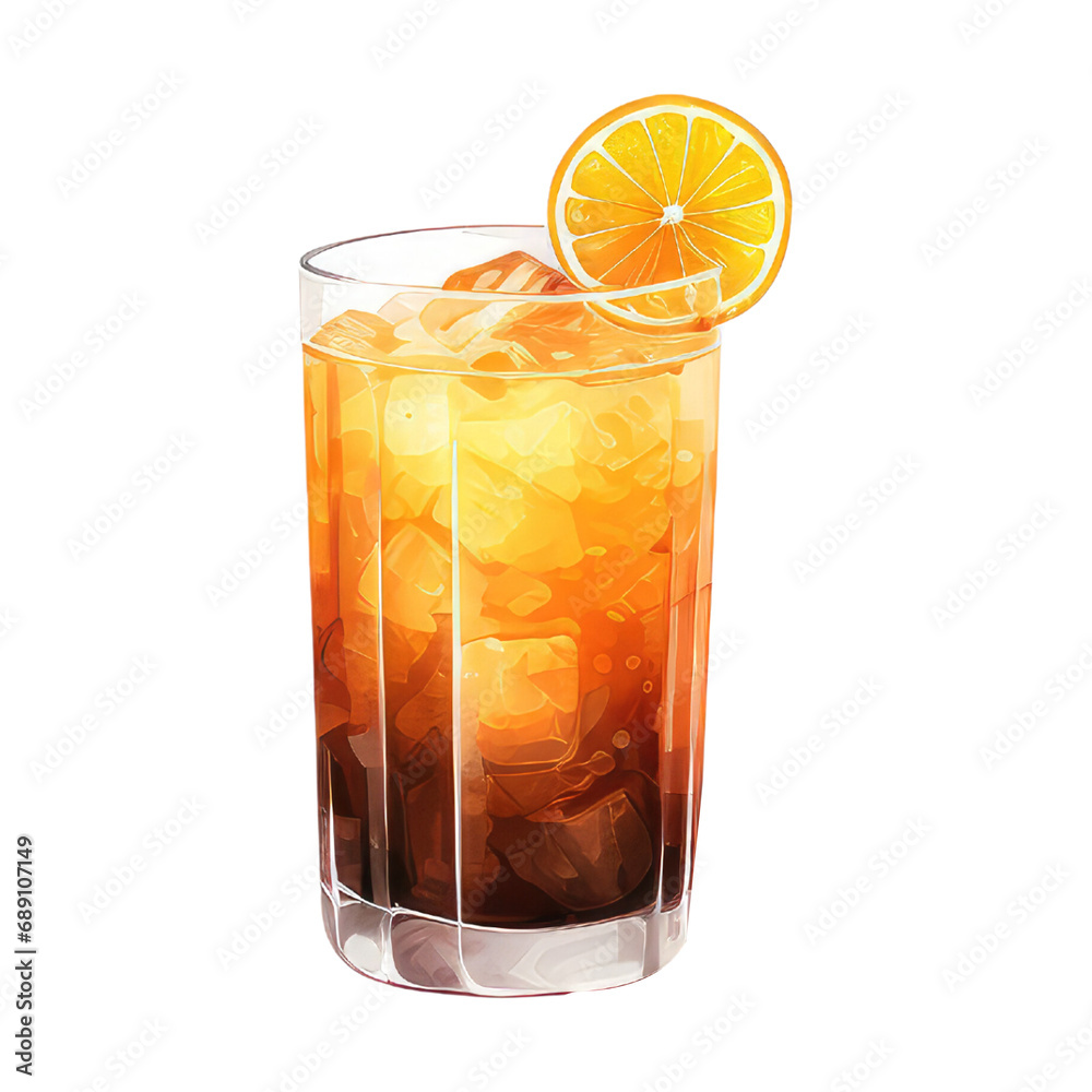 Watercolor refreshing alcoholic cocktails Watercolor refreshing alcoholic cocktails