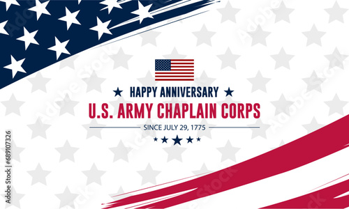 Happy US Army Chaplain Corps Anniversary Background Vector Illustration 
