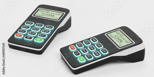 Realistic 3D Render of Payment Terminal