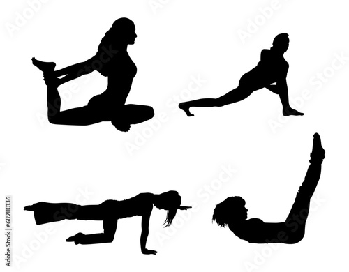 woman yoga silhouette