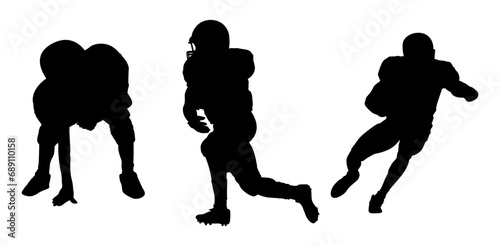playing american football or rugby silhouette