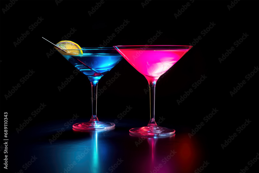 cocktail in grass on background cocktail in grass on background