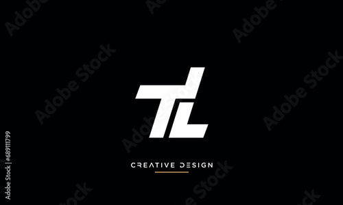 TL or LT Alphabet letters logo monogram photo